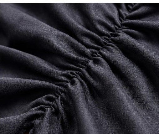 Black side zipped with opened back dress