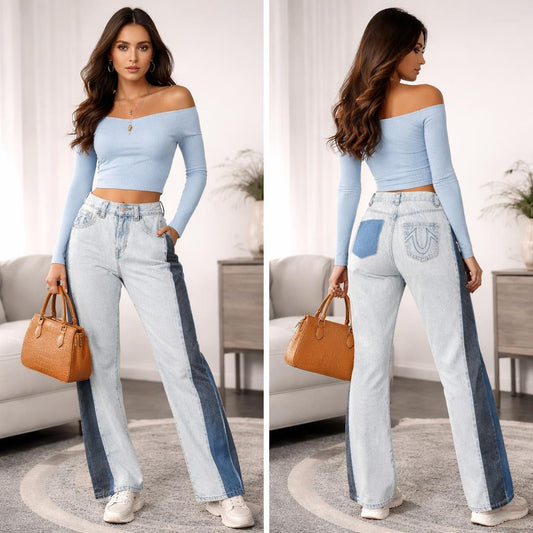 Blue And Dark Blue Jeans