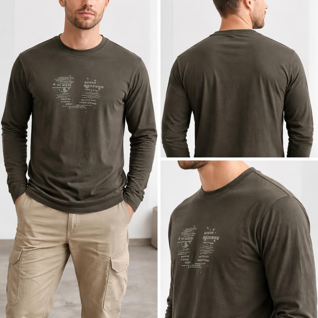 Green Writing long sleeve