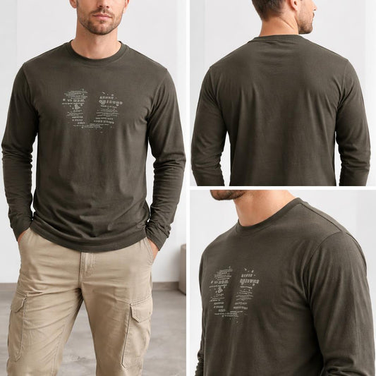 Green Writing long sleeve